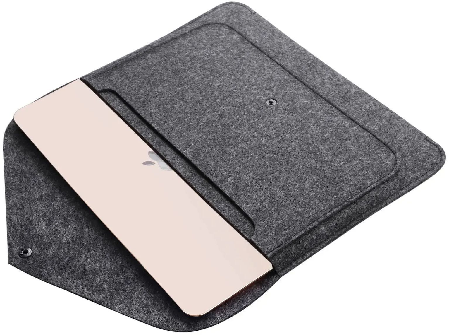 Чохол для ноутбука Gmakin для Macbook Pro 14 темно-сірий, на кнопці (GM62-14)фото