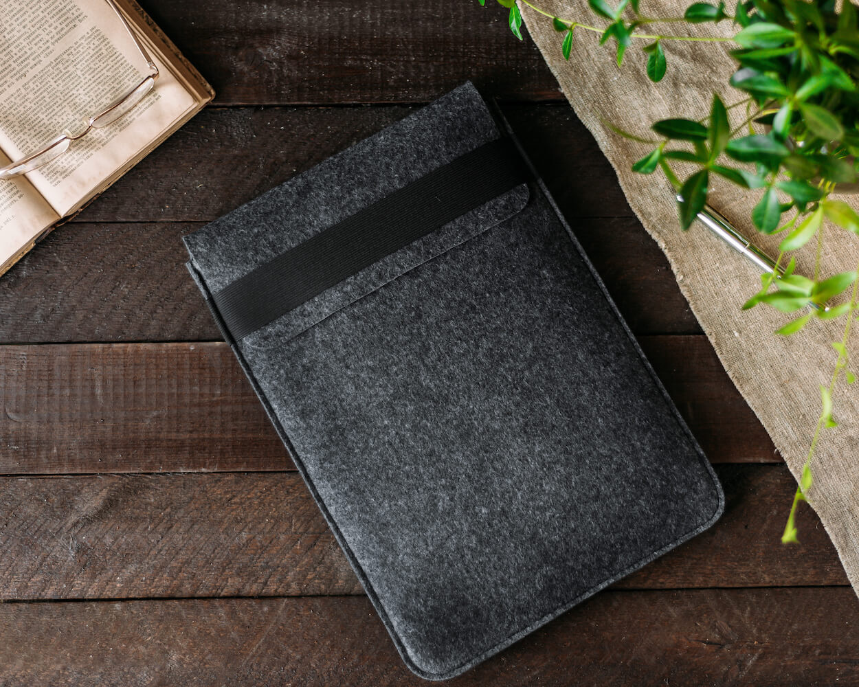 Чехол для ноутбука Gmakin для Macbook Pro 15 Сірий, Конверт, На резинці (GM71-15) фото 