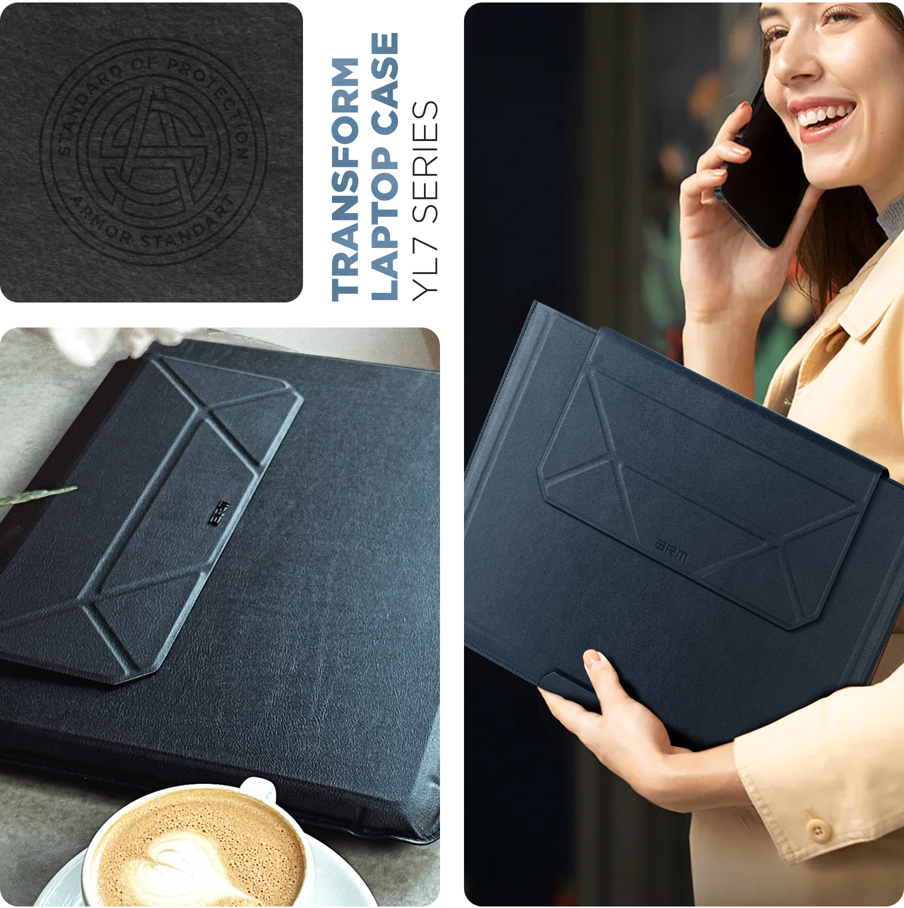 Чохол для ноутбука ArmorStandart Laptop Sleeve Stand YL7 14 Black (ARM69065)фото4