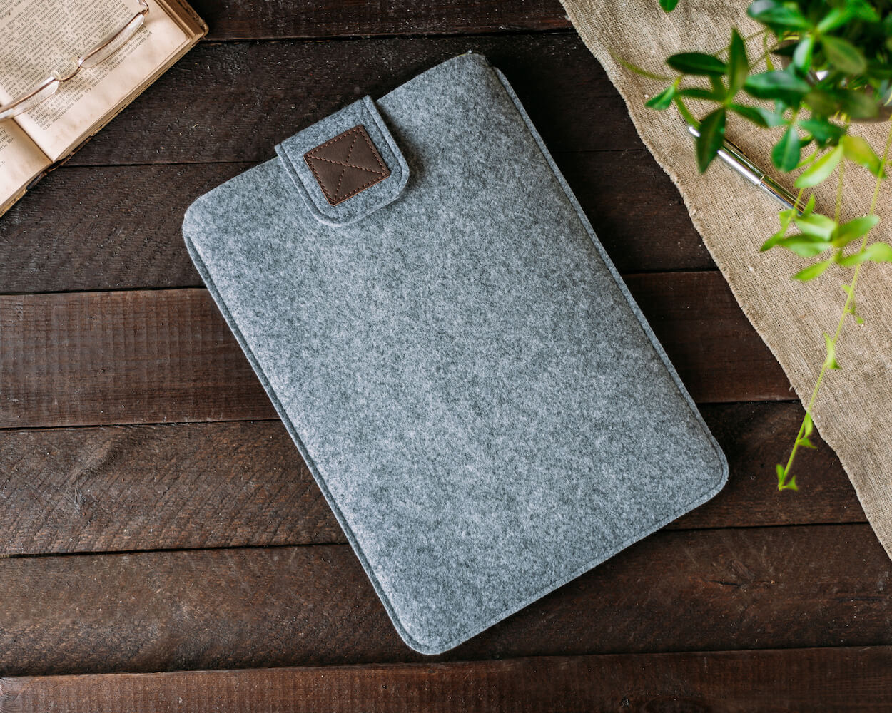 Чехол для ноутбука Gmakin для Macbook Pro 14 світло-сірий, на застібці (GM55-14) фото 5