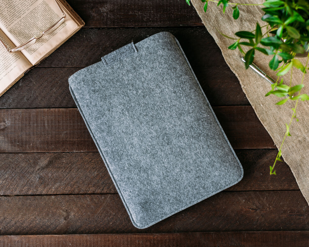 Чехол для ноутбука Gmakin для Macbook Pro 14 світло-сірий, на застібці (GM55-14) фото 6
