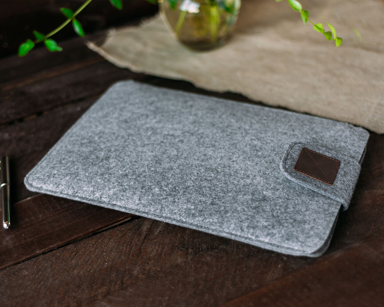 Чехол для ноутбука Gmakin для Macbook Pro 14 світло-сірий, на застібці (GM55-14) фото 7