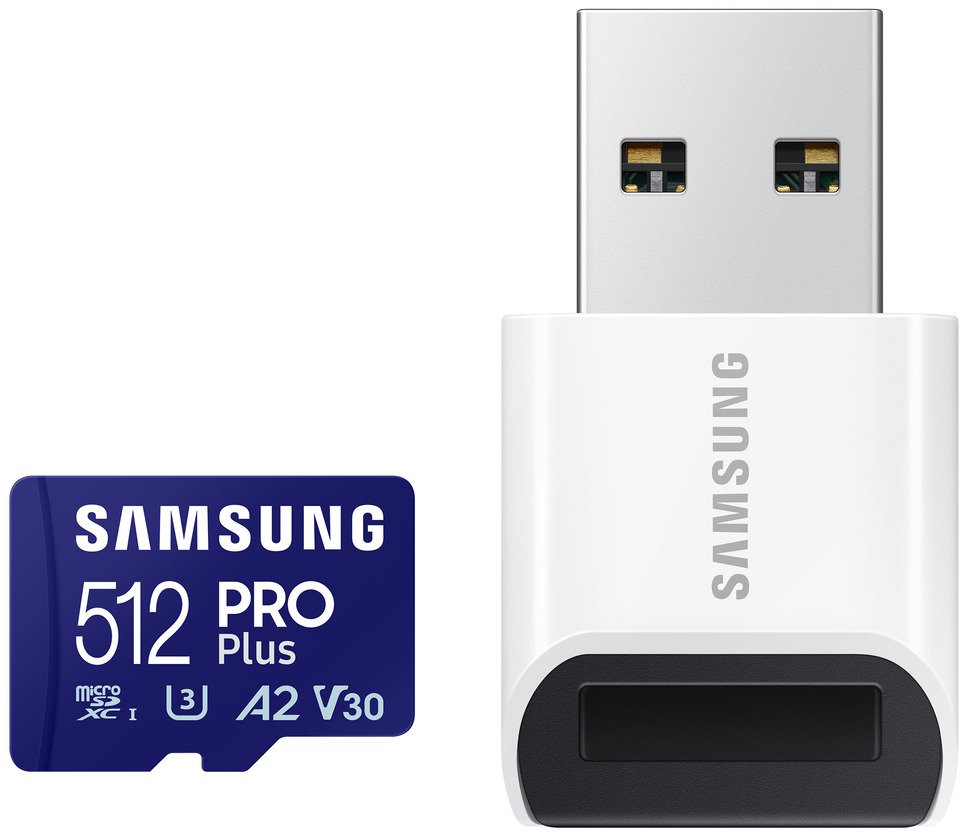 Карта памяти Samsung microSDXC 512GB C10 UHS-I R180MB/s PRO Plus + Reader (MB-MD512SB/WW) фото 4