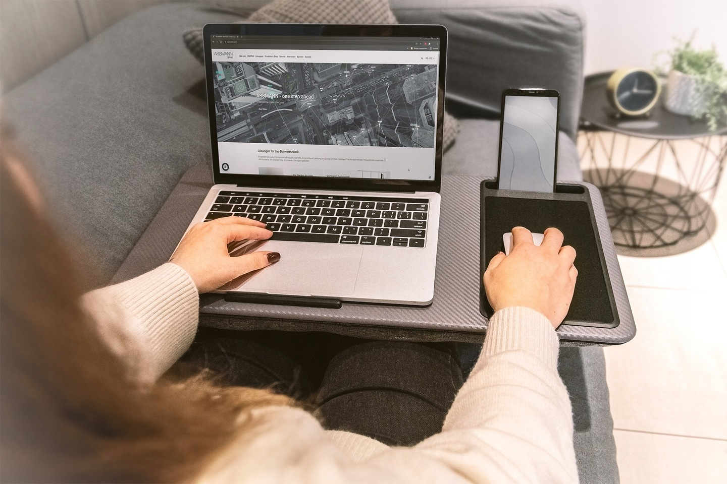 Подставка для ноутбука DIGITUS Notebook Desk, до 17' Grey (DA-90441) фото 5