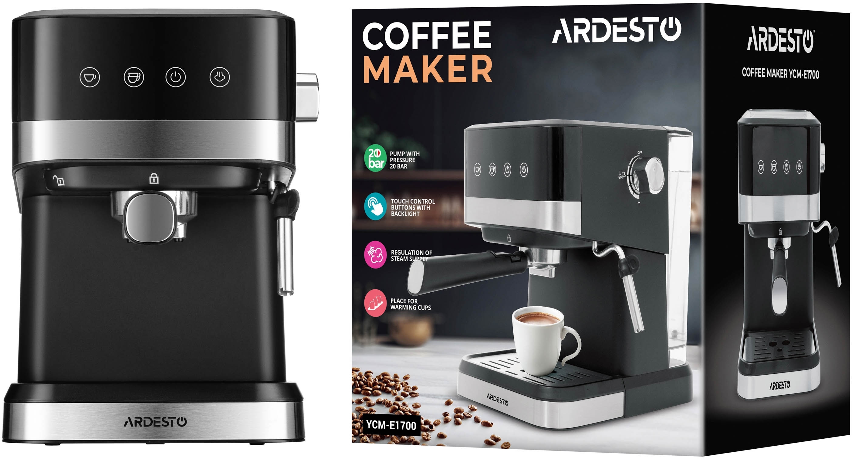 Комплект Кофеварка ARDESTO YCM-E1700 + Электрочайник ARDESTO EKL-F200 фото 10