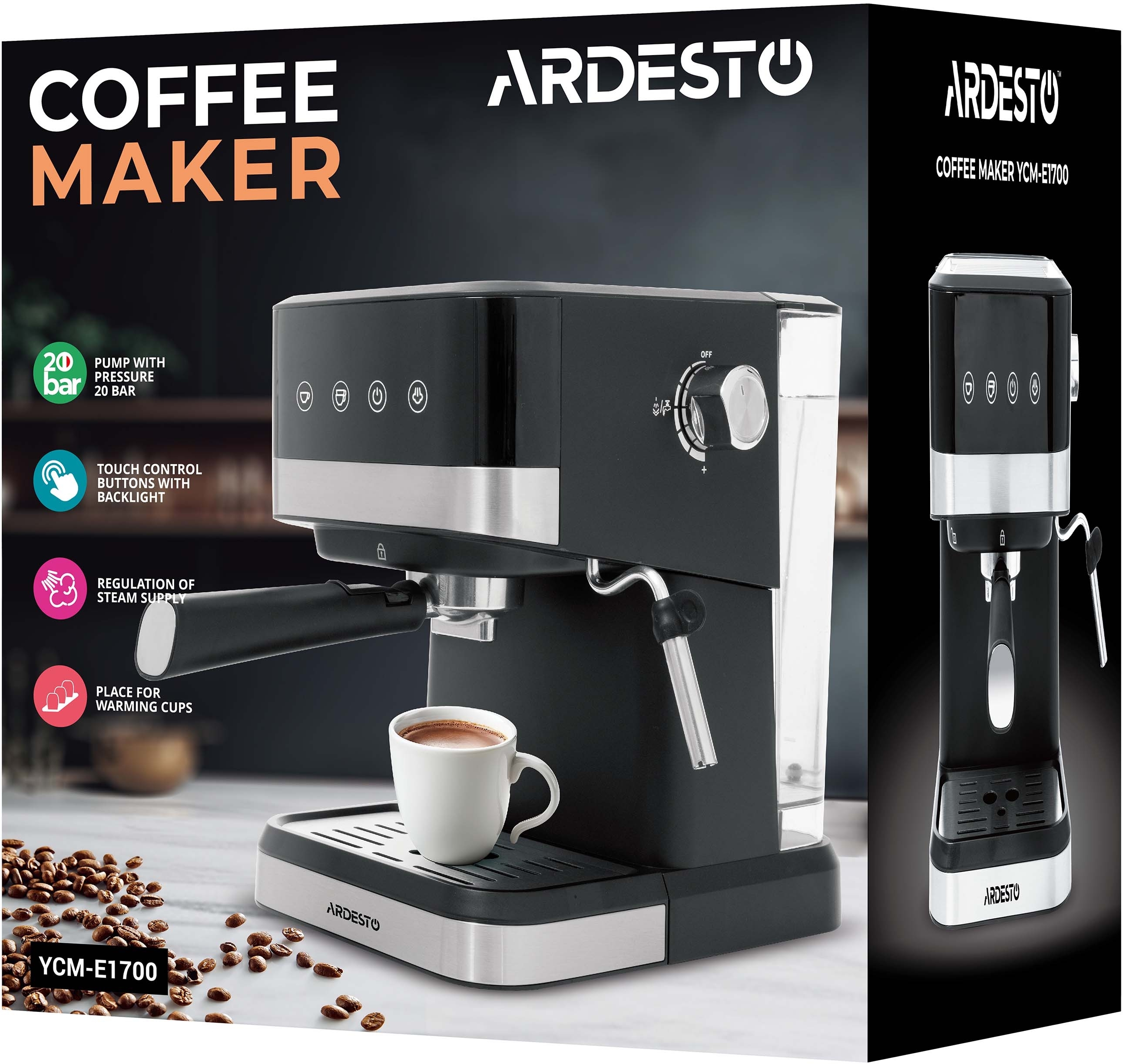 Комплект Кофеварка ARDESTO YCM-E1700 + Электрочайник ARDESTO EKL-F200 фото 11