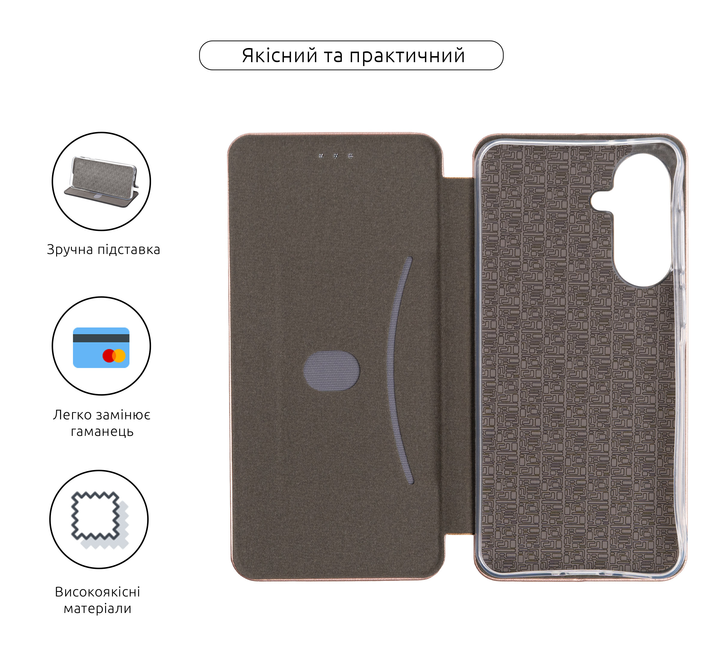 Чохол-книжка ArmorStandart G-Case для Samsung A37 5G Rose Gold (ARM89764) фото