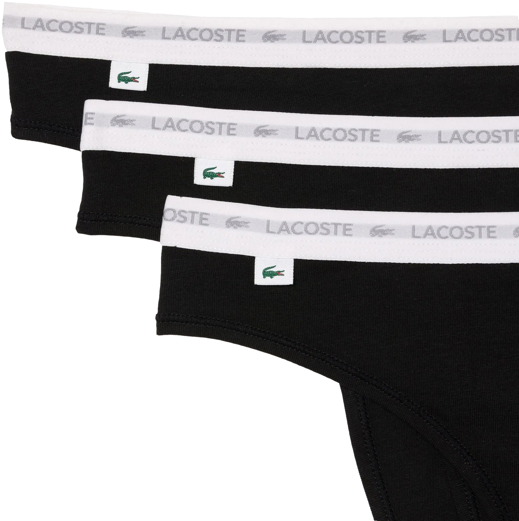 Трусы-стринги женские Lacoste 8F1341031 XS 3 шт черные фото 6