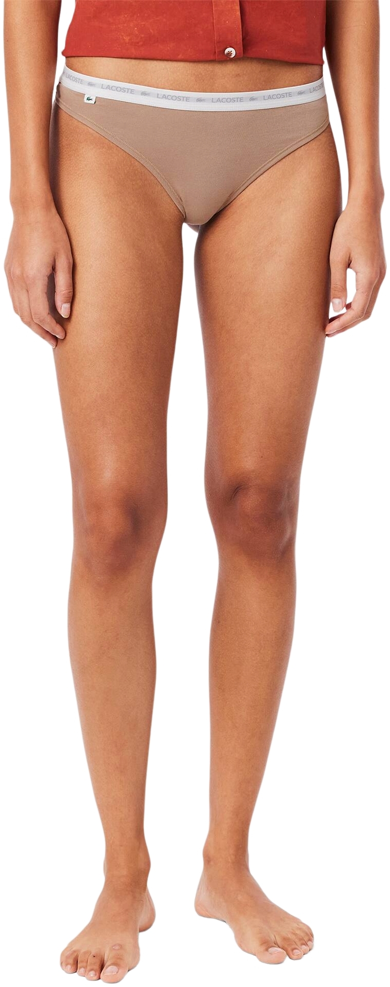 Трусы-стринги женские Lacoste 8F1341I87 M 3 шт бежевые/светло-коричневые/коричневые фото 6