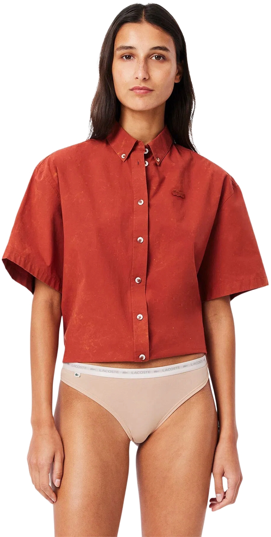 Трусы-стринги женские Lacoste 8F1341I87 S 3 шт бежевые/светло-коричневые/коричневые фото 4