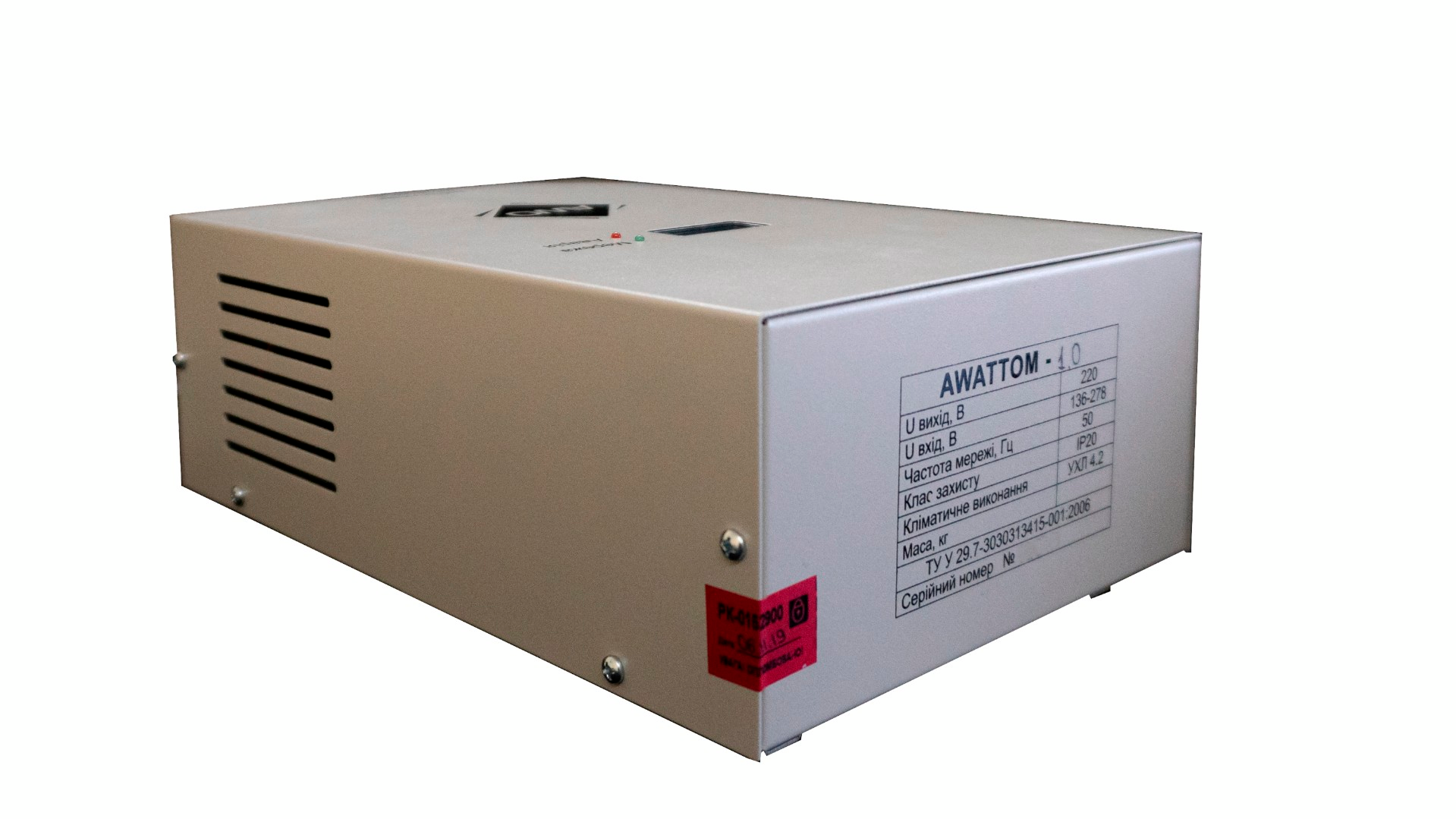 Стабилизатор напряжения AWATTOM - 2.2кВт, 1ф (AWATTOM-2.2) фото 4