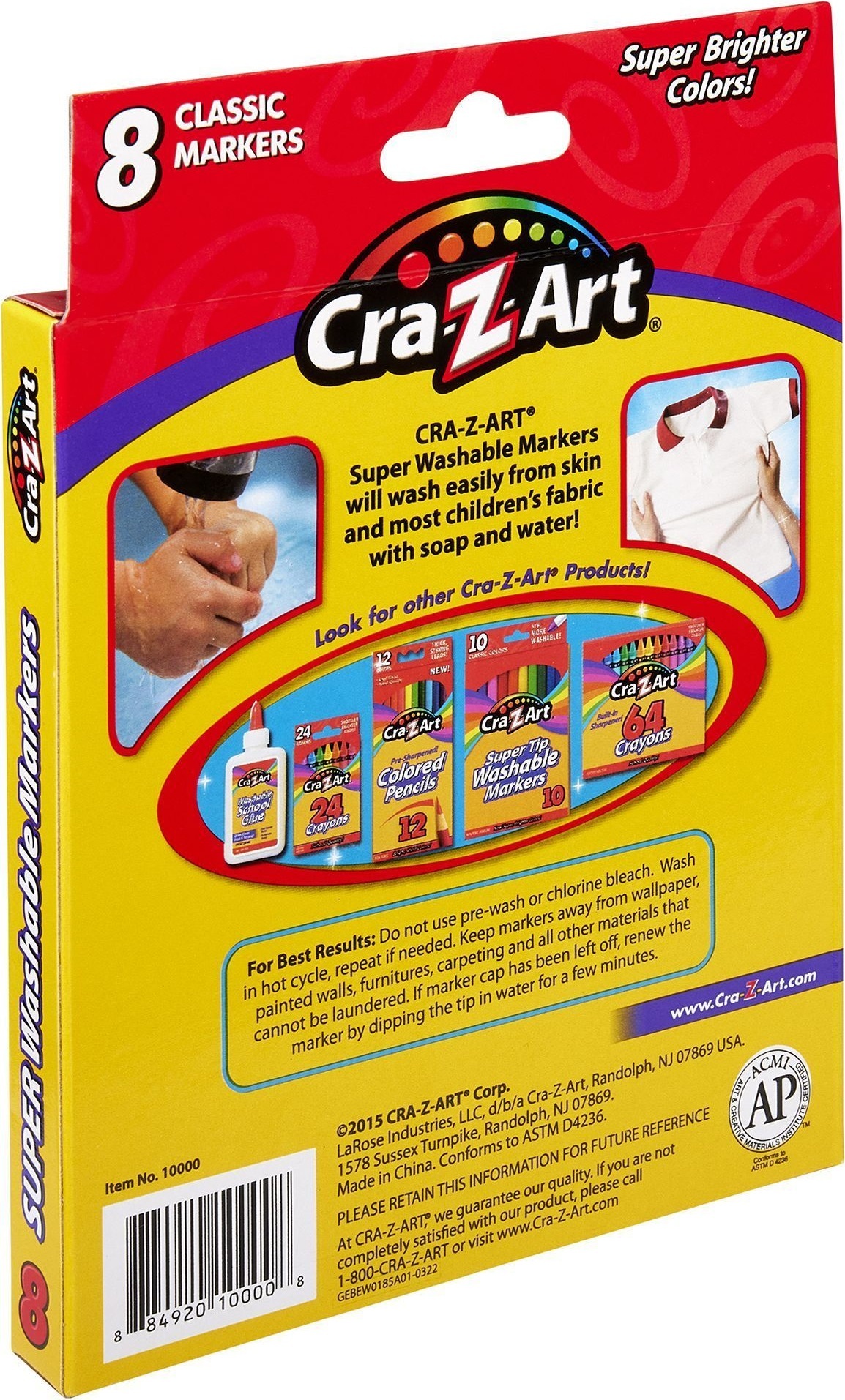 Маркери легкозмивні Cra-Z-Art Super Washable, 8штфото
