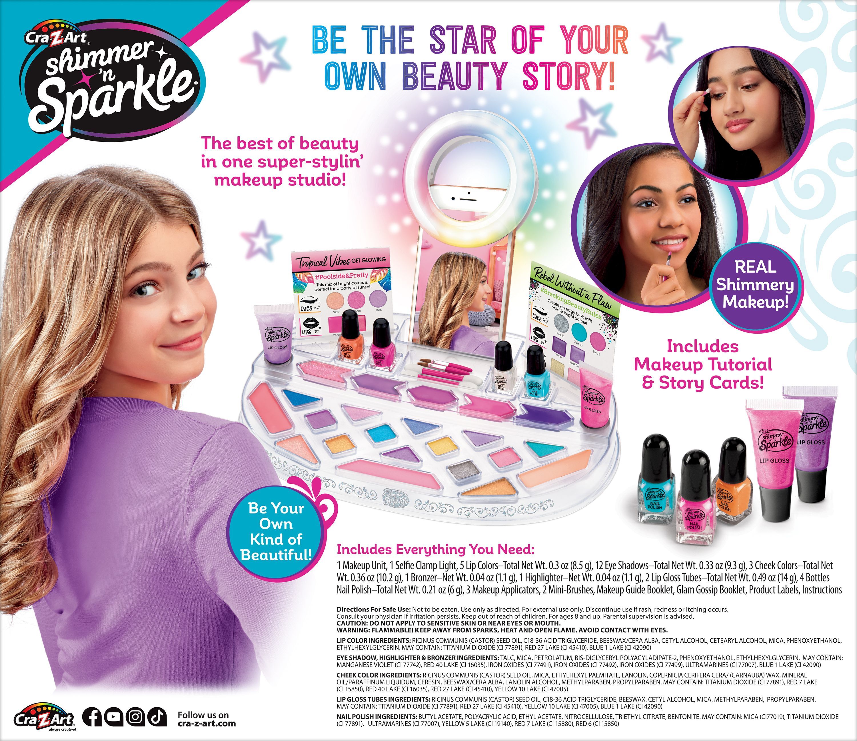 Набір дитячої косметики Cra-Z-Art Selfie Time Light Up Beauty Studioфото