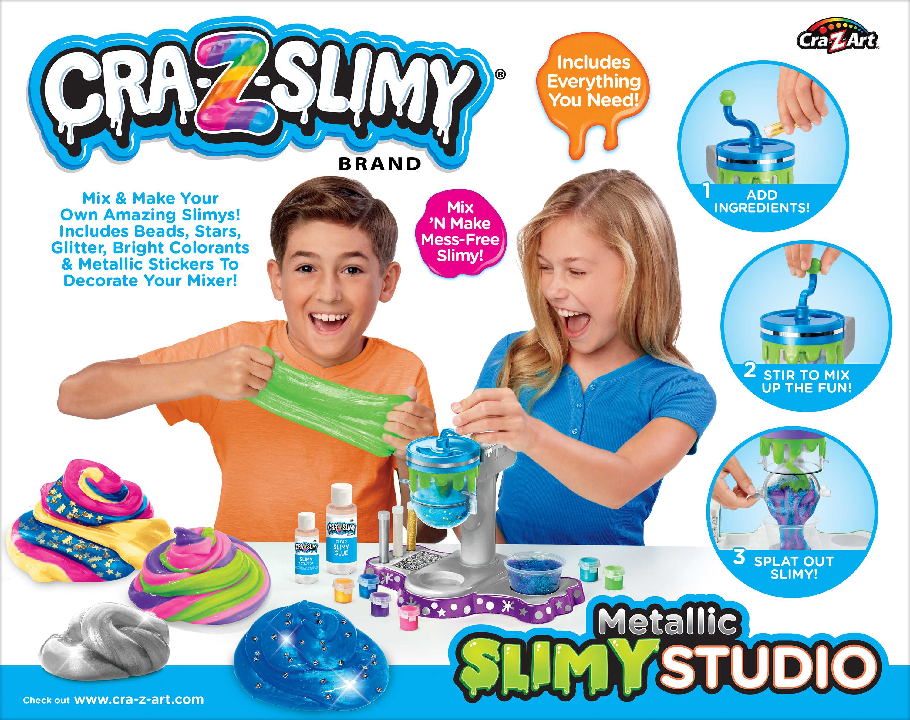 Слайм Cra-Z-Art Metallic Slimy Studio, набір 21одфото8