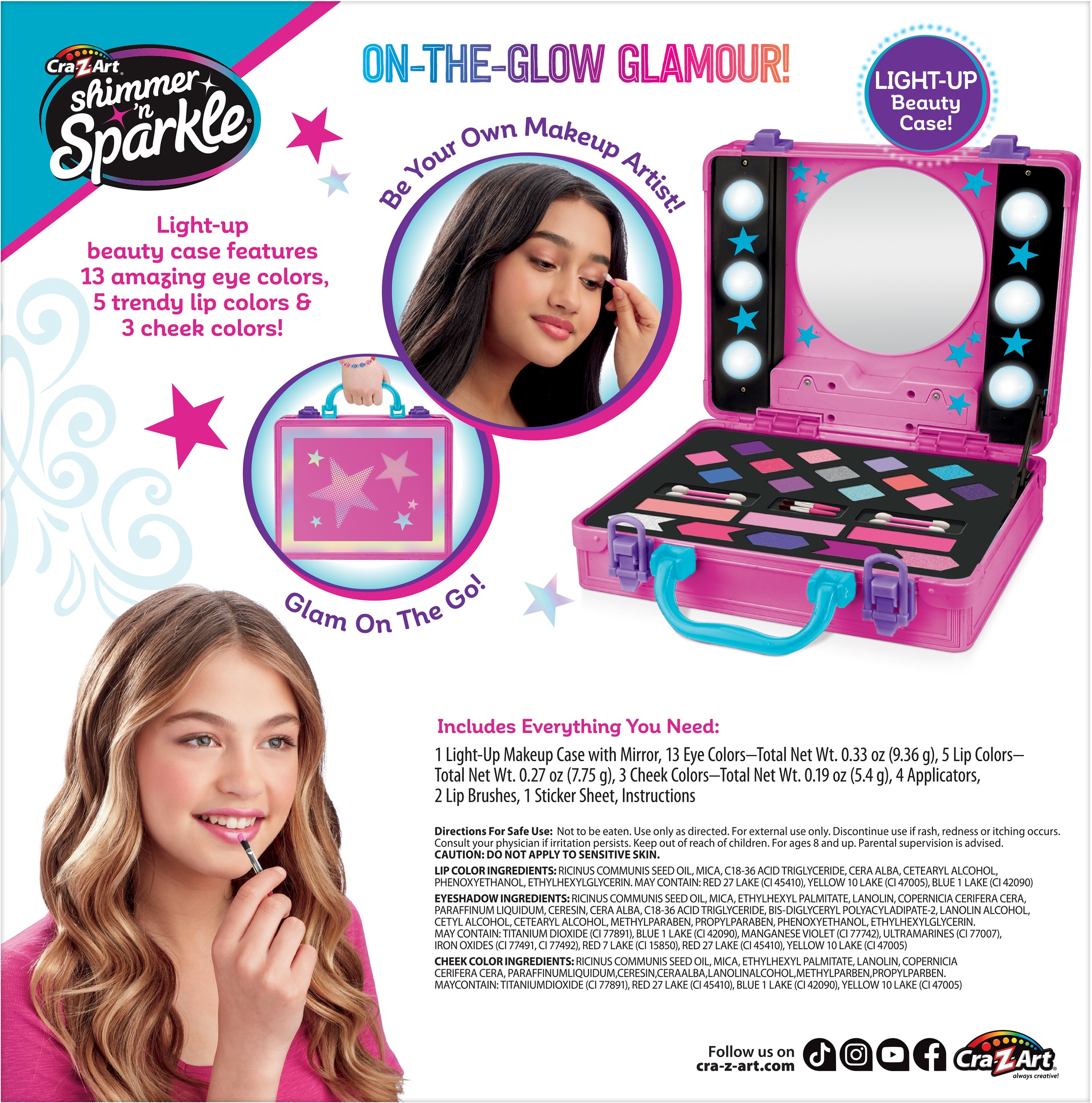 Набір дитячої косметики Cra-Z-Art Light-Up Beauty Studio, дзеркало з підсвіткоюфото6