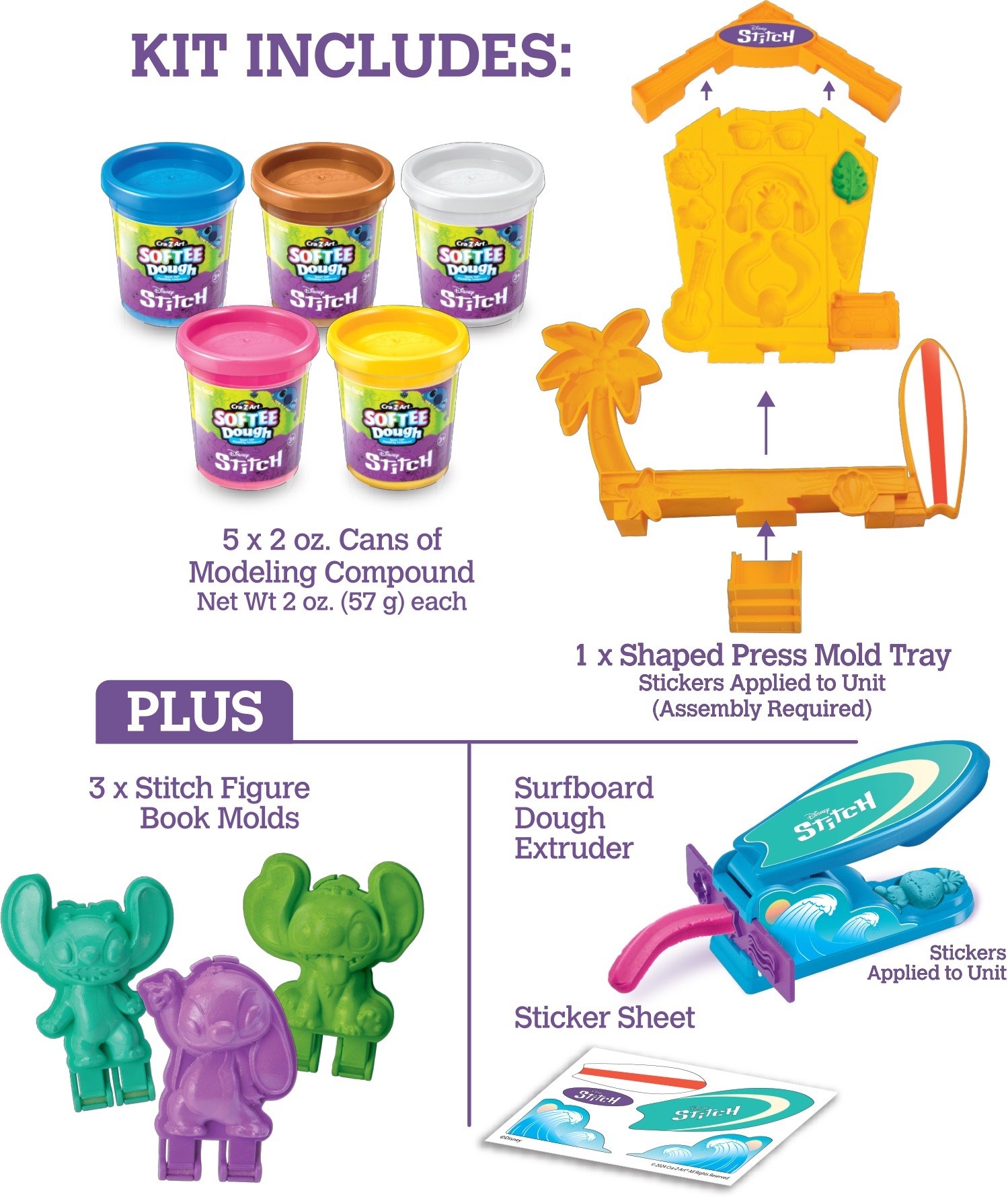 Тісто для ліплення Cra-Z-Art із фігуркою Стіч, набір 11одфото8