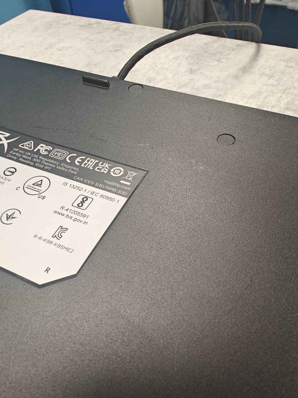 Игровая клавиатура HyperX Alloy Core USB RGB ENG/UA, Black (4P4F5AA) фото 2