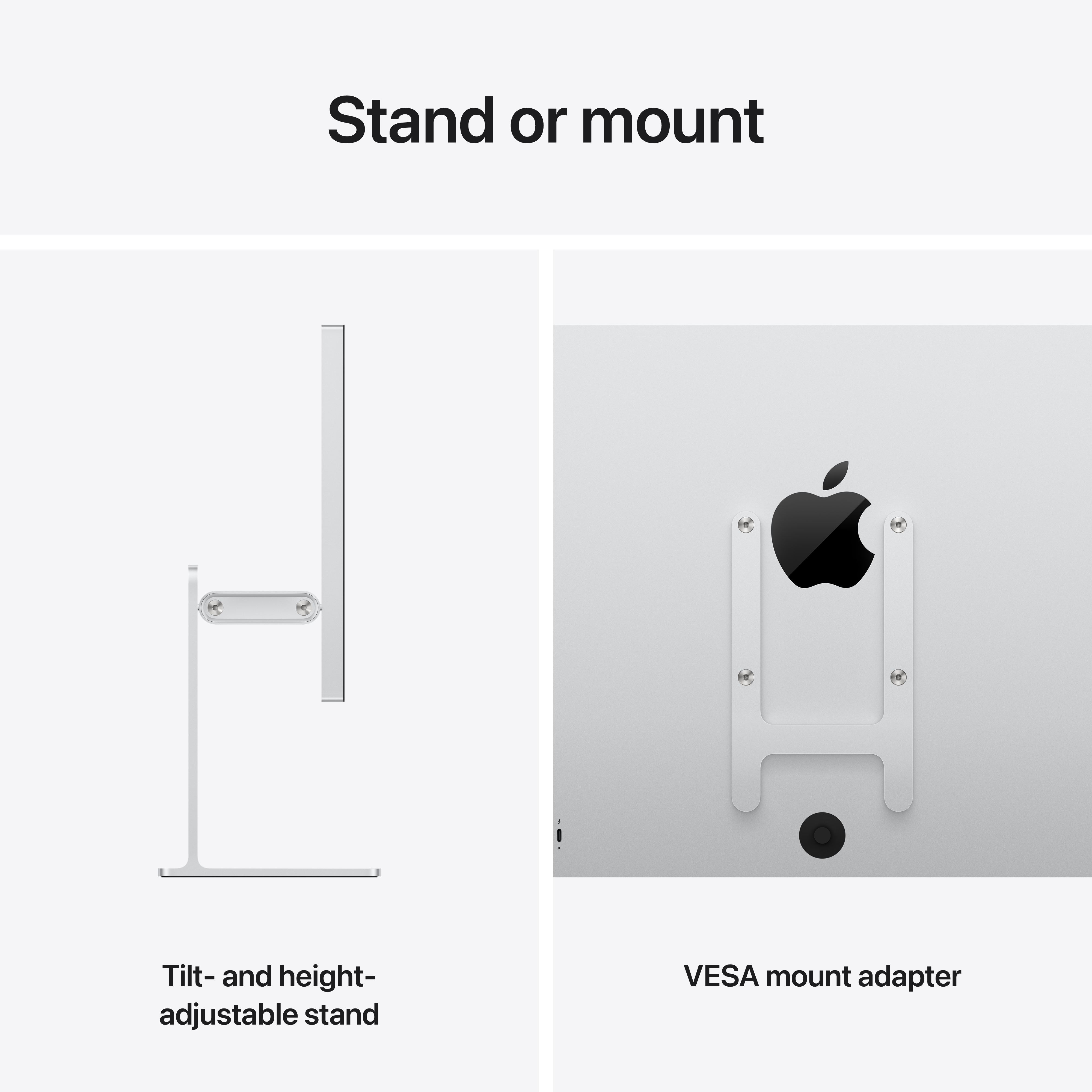 Монітор 27" APPLE Studio Display XDR Nano-texture Glass Tilt Adjustable Stand (MFEP4RU/A)фото8