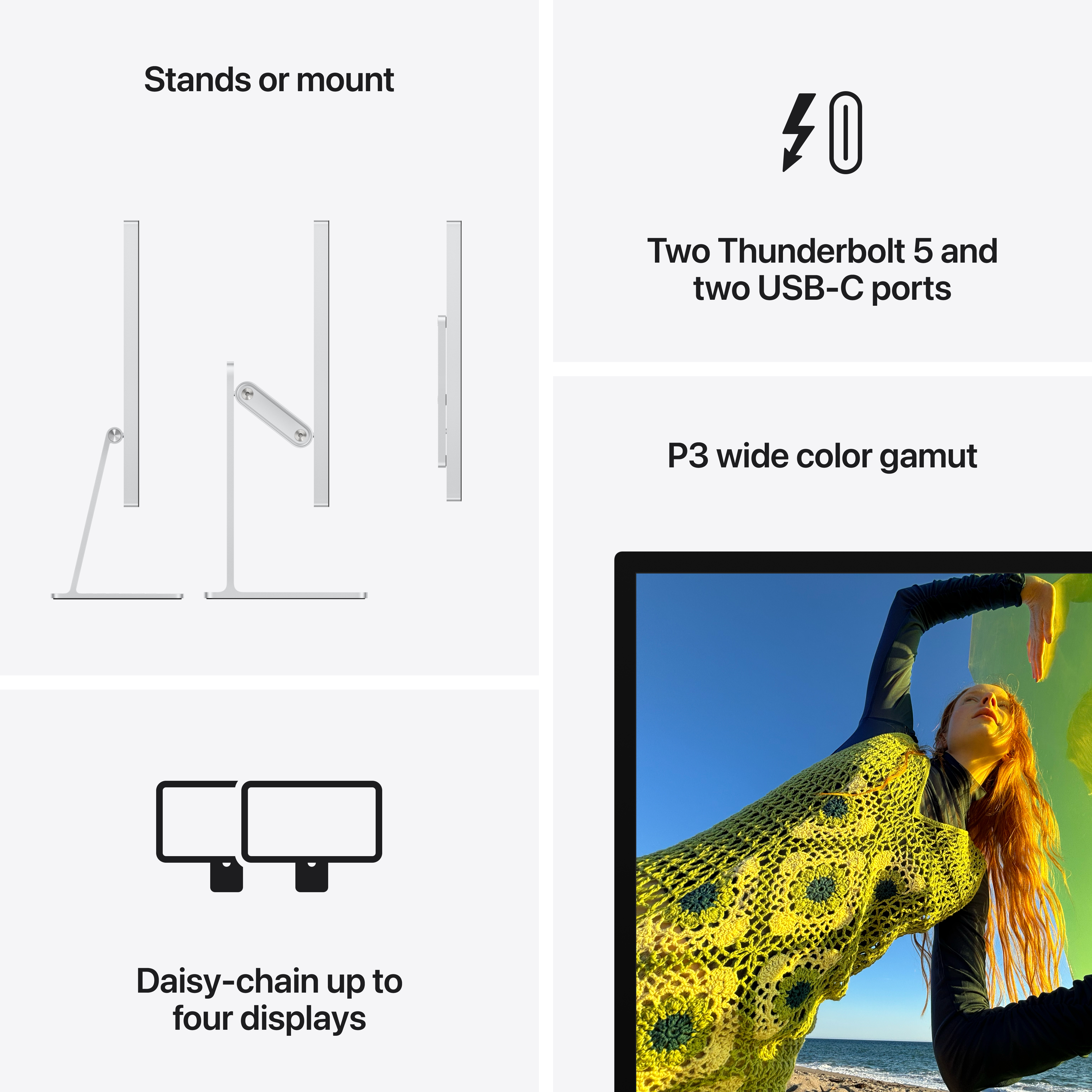 Монитор 27" APPLE Studio Display Nano-texture Glass Tilt Adjustable Stand (MFF04RU/A) фото 