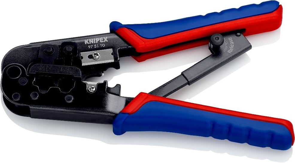 Обжимной инструмент KNIPEX RJ 11/12, RJ 45 (97-51-10) фото 
