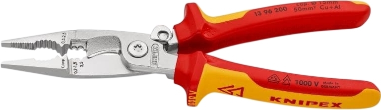 Клещи многофункциональные KNIPEX, диэлектрические, 200мм (13-96-200) фото 