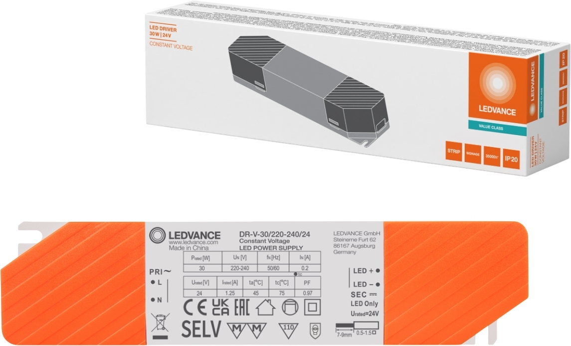 Блок живлення Ledvance DR-V-30/220-240/24 (4058075835856)фото3