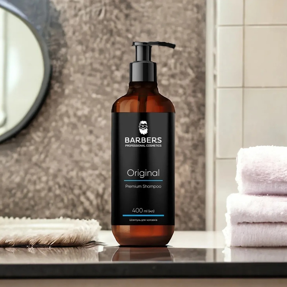 Шампунь для чоловіків Barbers Original для щоденного використання 400 млфото4