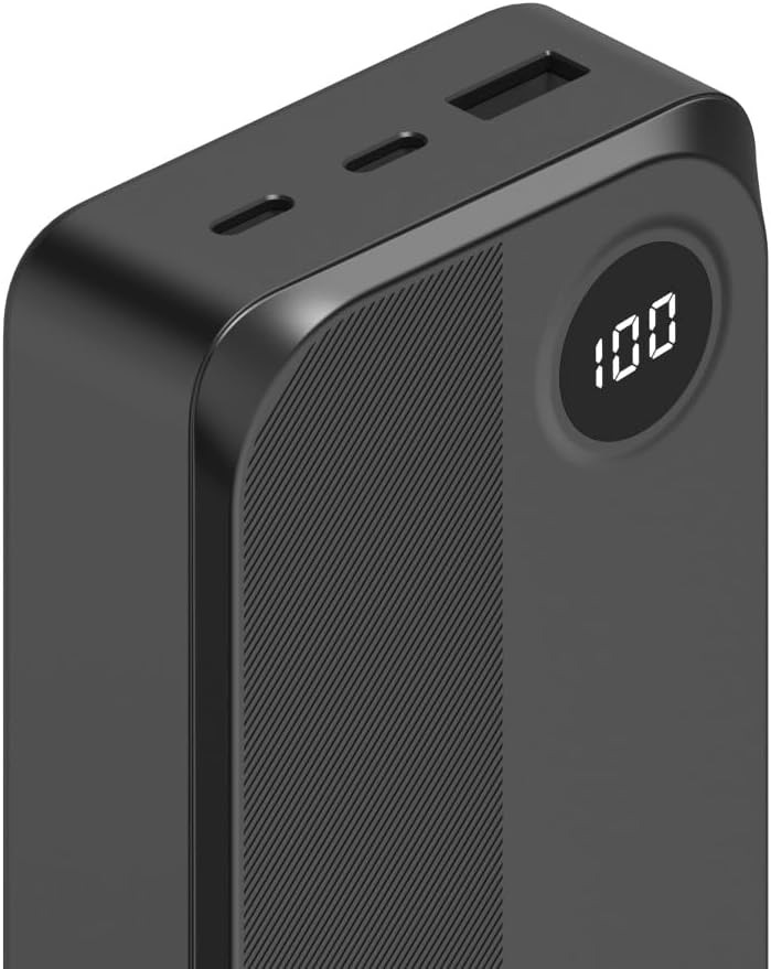 Акумулятор портативний літій-іонний Power Bank Hama 20000 мА·год, 2хUSB-C/USB-A, black (00201755)фото