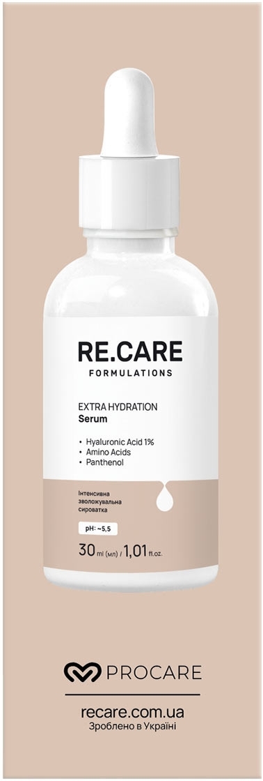 Інтенсивна зволожувальна сироватка Re.Care Extra Hydration Serum 30 млфото