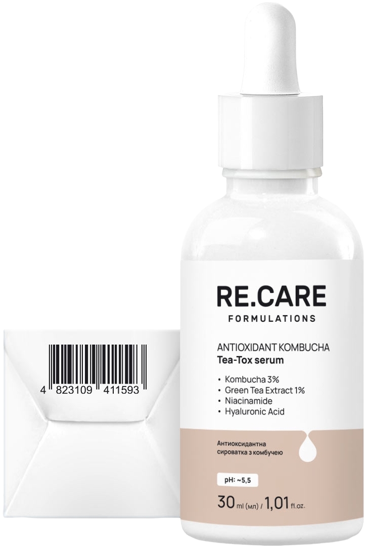Антиоксидантна сироватка Re.Care Antioxidant Kombucha Tea-Tox Serum з комбучею 30 млфото