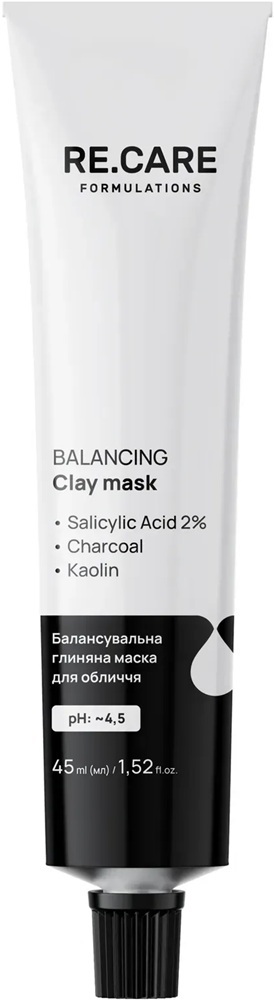 Маска для обличчя Re.Care Balancing Clay Mask Балансувальна глиняна 45 млфото