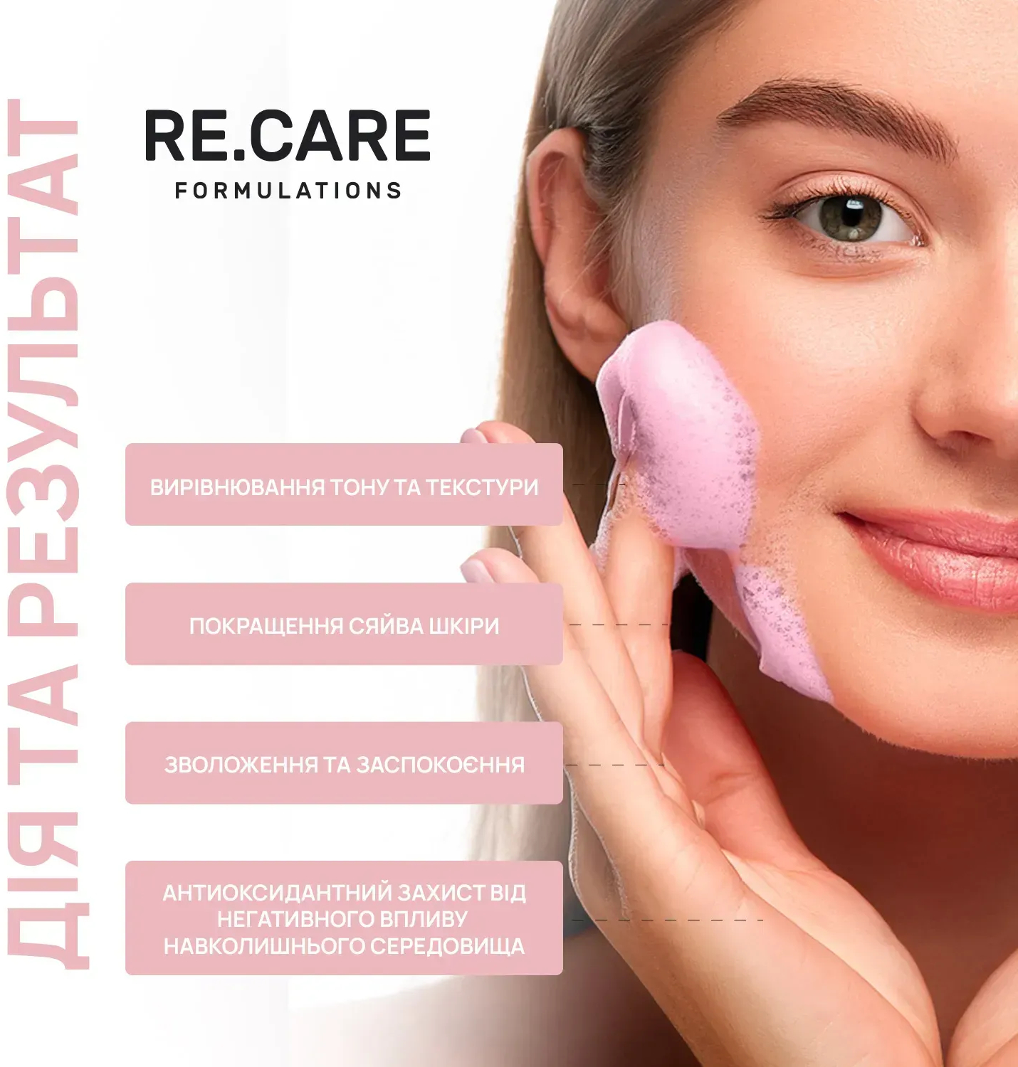 Пінка для обличчя Re.Care Exfoliating Face foam Відлущувальна 150 млфото