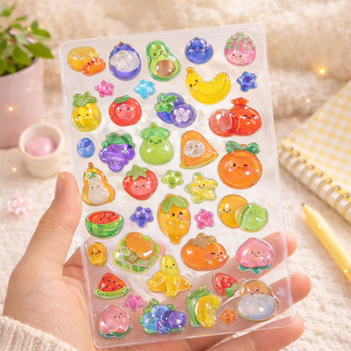 Набір 3D-наліпок Tiki Wiki серії Crystal – Тікі фрукти (51367)фото2