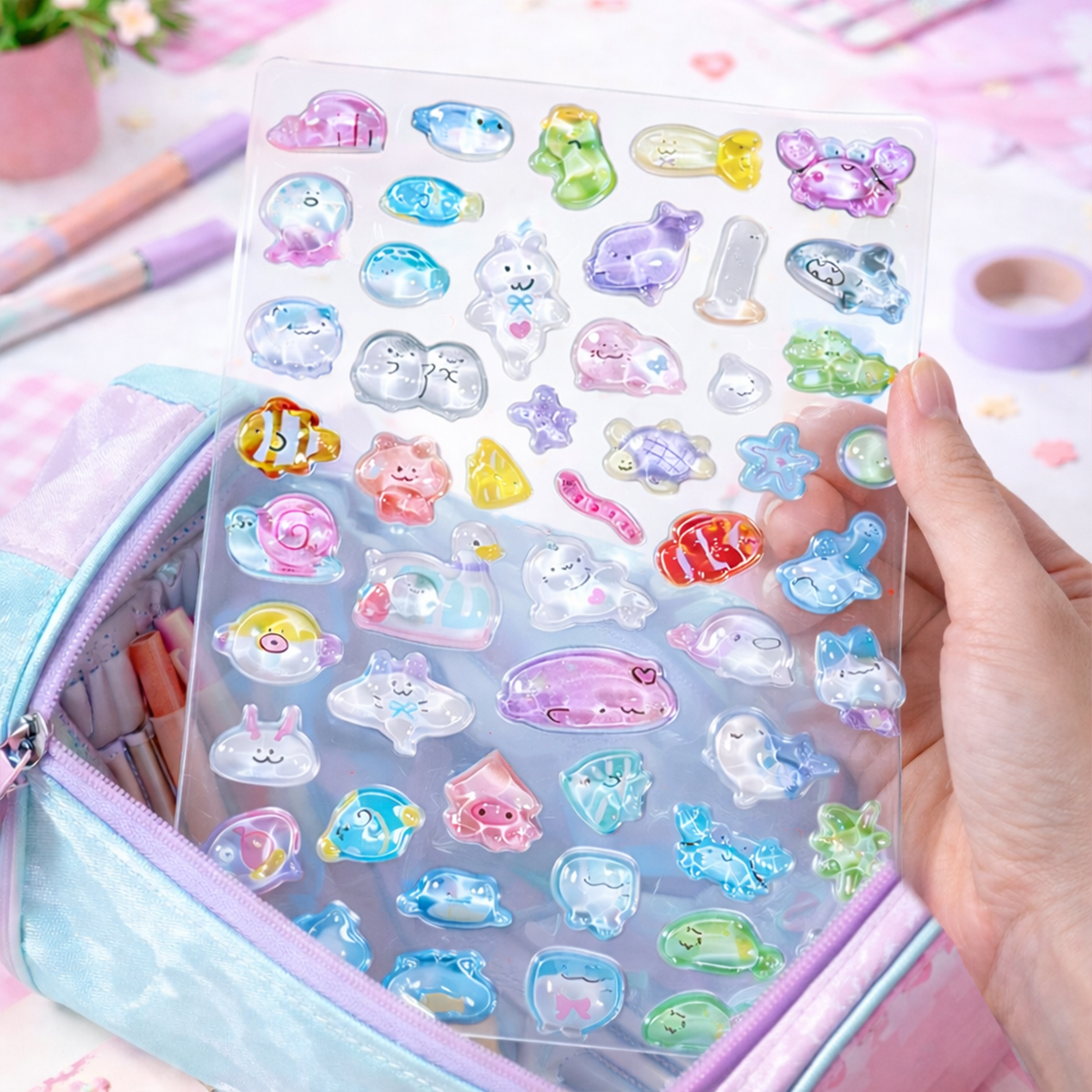 Набір 3D-наліпок Tiki Wiki серії Crystal – Тікі веселі тваринки (51423)фото