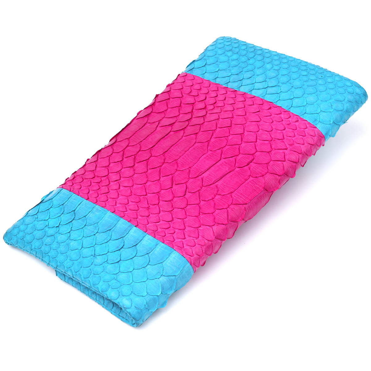Сумка клатч шкіряна Snake Leather 14993 рожева фото2