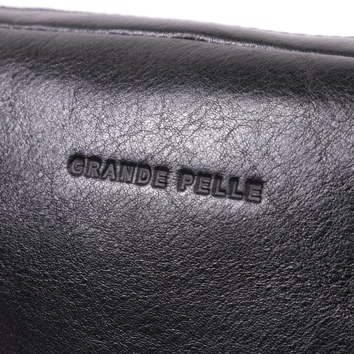 Сумка бананка мужская кожаная Grande Pelle 22576 черная фото6