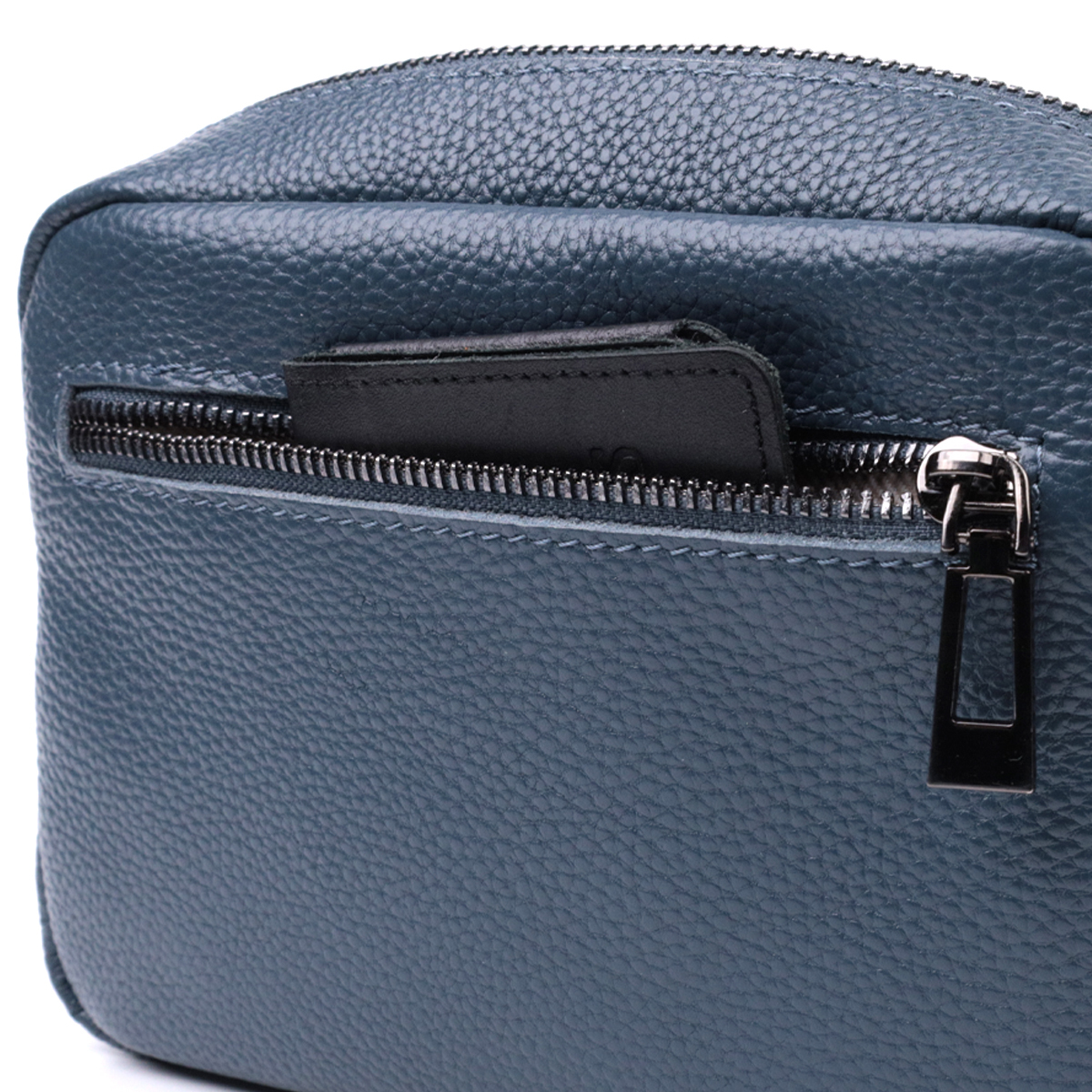 Сумка клатч кожаная Vintage 22636 синяя фото9