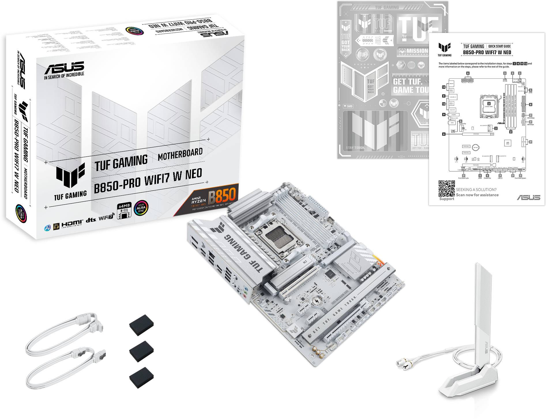 Материнcкая плата ASUS TUF GAMING B850-PRO WIFI7 W NEO (90MB1NW0-M0EAY0) фото 