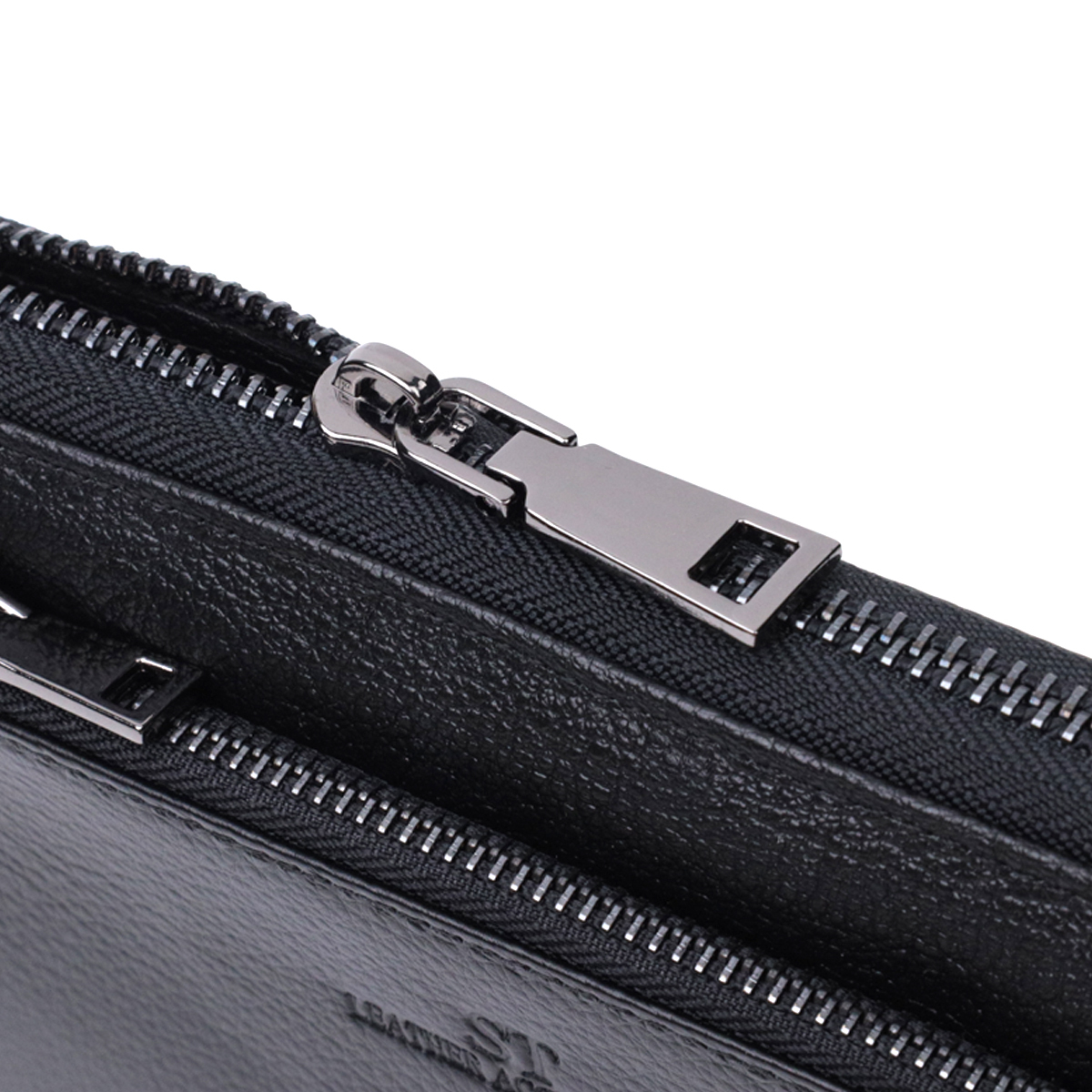 Сумка клатч чоловіча шкіряна St Leather 22681 чорна фото5