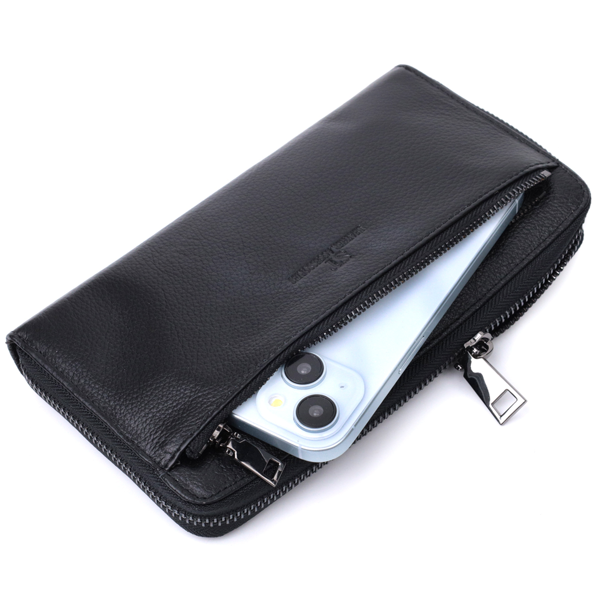 Сумка клатч чоловіча шкіряна St Leather 22681 чорна фото6