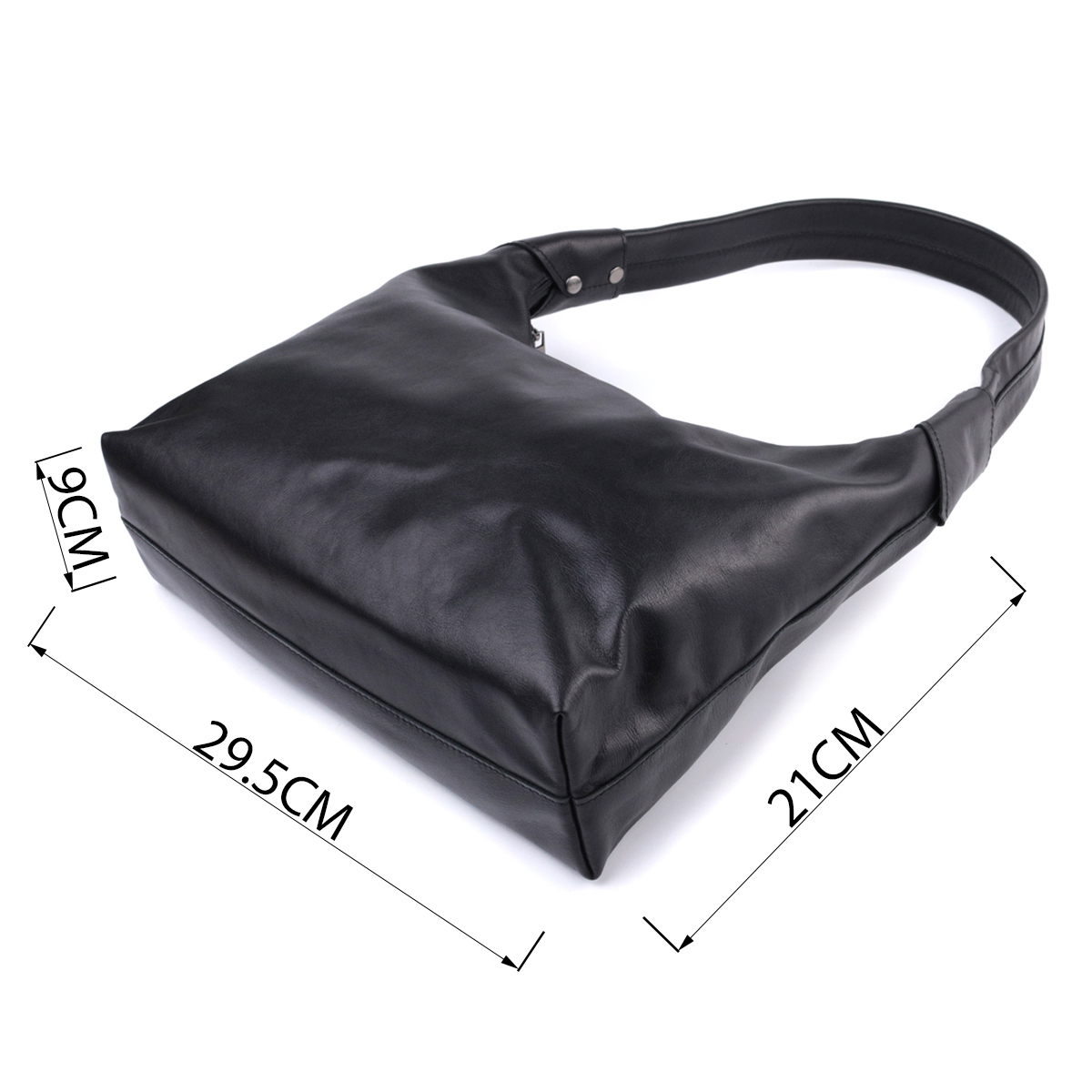 Сумка на плече шкіряна Shvigel 22828 чорна фото3