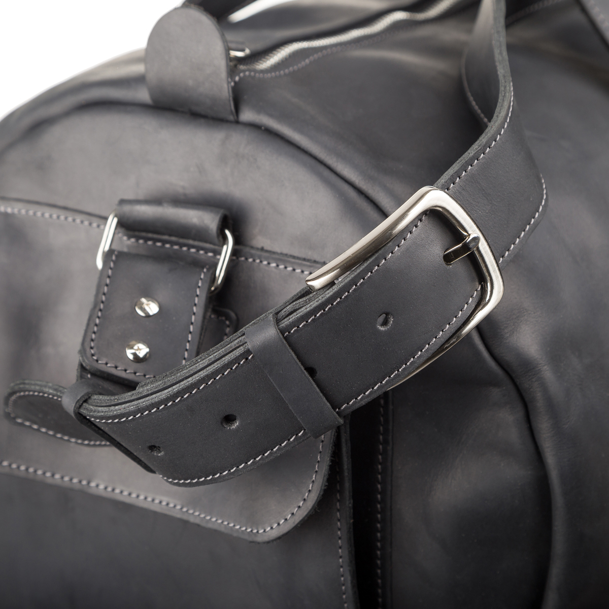 Сумка дорожня шкіряна Grande Pelle 11046 чорна фото13