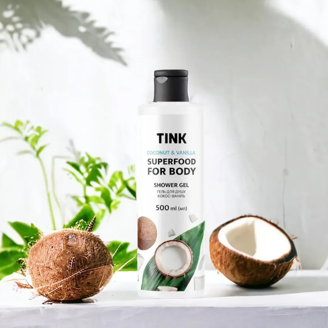 Гель для душу Tink Кокос-Ваніль 500 млфото5
