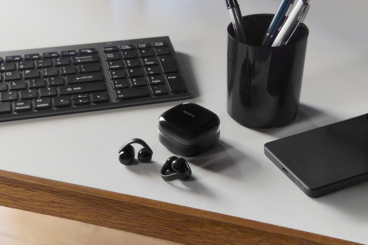 Навушники Sony LinkBuds Clip WF-LC900 Black (WFL900B.E)фото