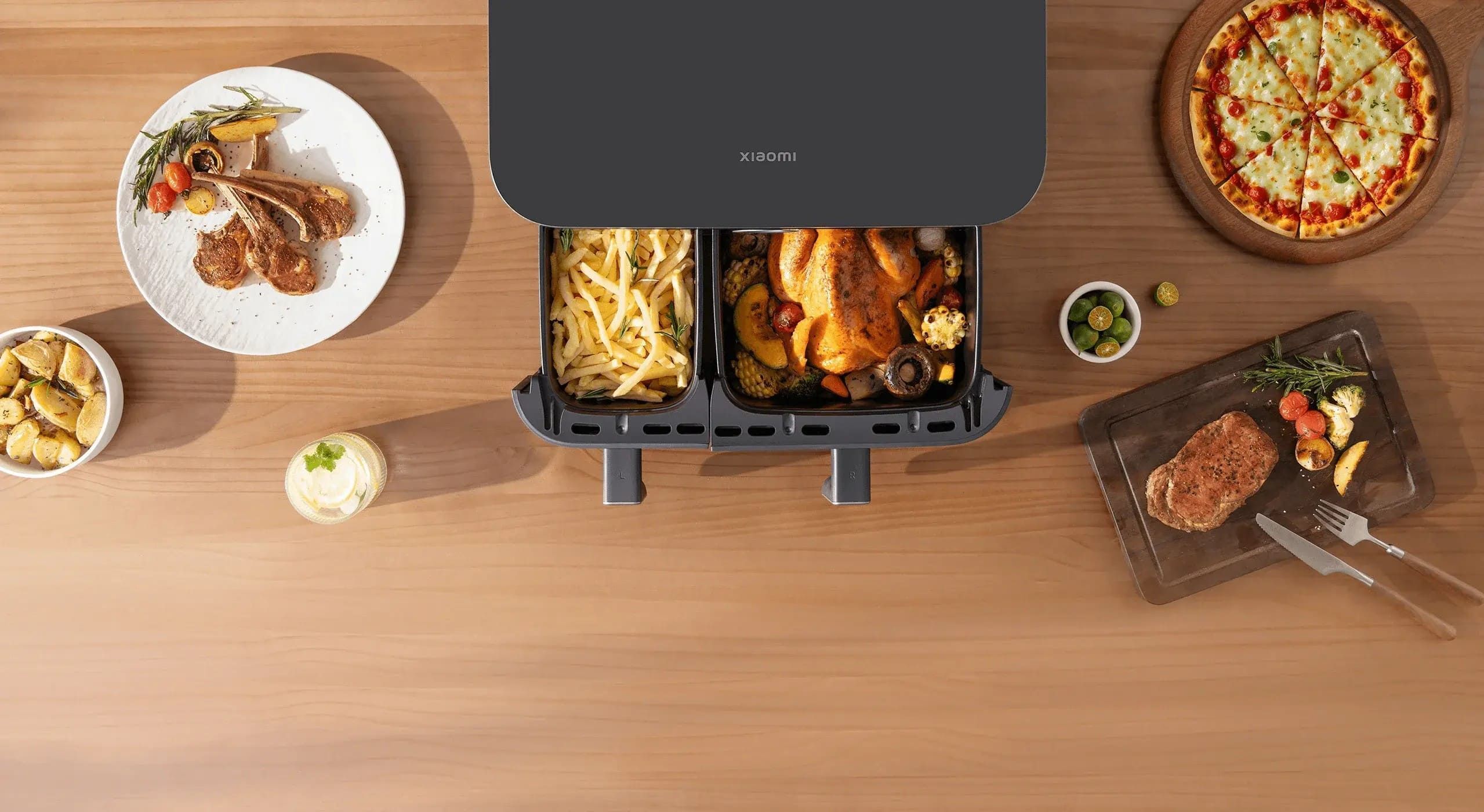 Мультипіч Xiaomi Dual Zone Air Fryer 10L EU (1160125)фото