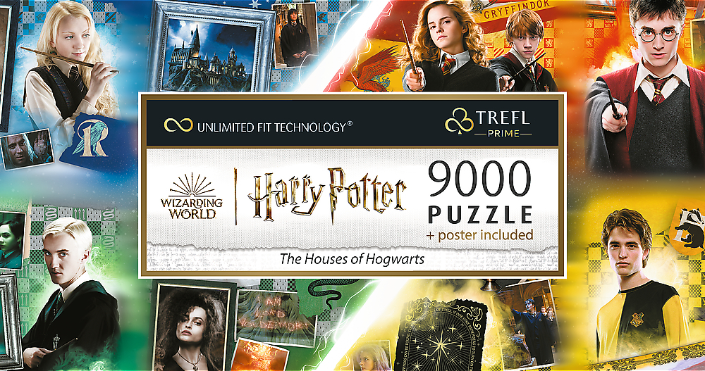 Пазлы Trefl UFT Harry Potter Дома Хогвартса 9000 элементов (5900511810233) фото 