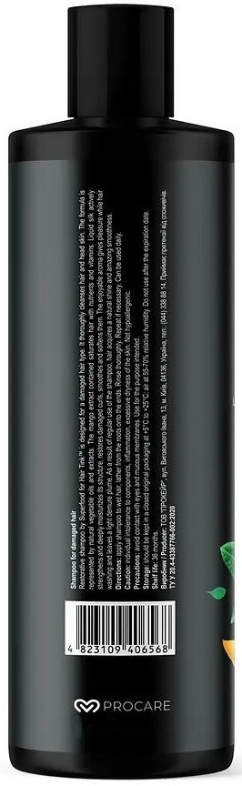 Шампунь для поврежденных волос Tink Манго-Жидкий шелк 500 мл фото 