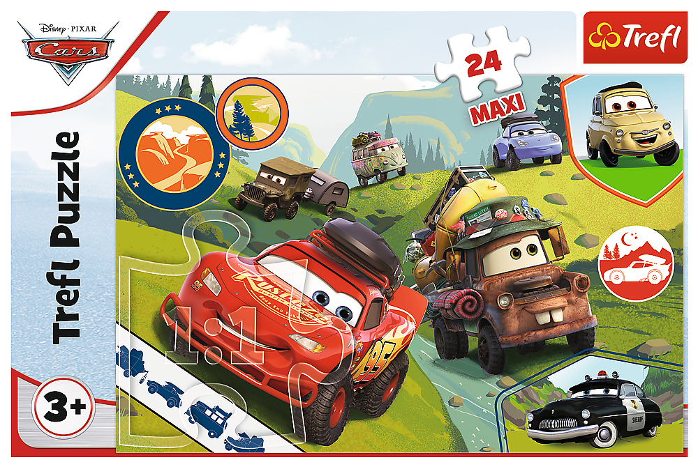 Пазлы Trefl Maxi Cars Счастливые машинки 24 элемента (5900511143522) фото 