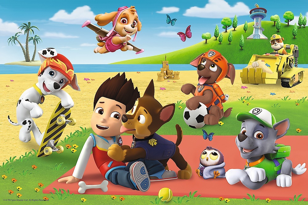 Пазлы Trefl Maxi Paw Patrol Веселье на одеяле 24 элемента (5900511143461) фото 