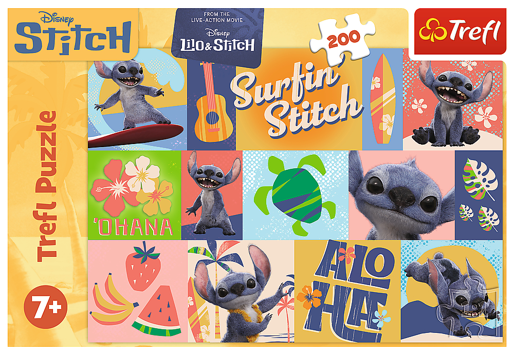 Пазлы Trefl Disney Stitch The Movie Приключения на Гавайях 200 элементов (5900511133318) фото 